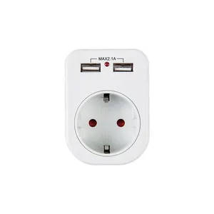 Socket With USB Type C Wall Socket Standard Grounding USB Charging Ports Type C 5V 2.1A EU Power Socket