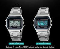 Nuevo reloj deportivo LED Digital de lujo para hombres y mujeres, reloj electrónico con alarma multifunción, banda de acero inoxidable, resistente al agua 10 Bar