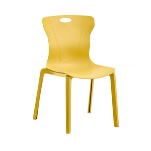 Modern Plastic <b>Dining</b> <b>Chair</b> with <b>Stackable</b> Design Armless Backrest Green cushion Seat optional Wood Legs restaurant use - Product Image 3