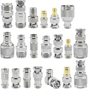 Set di connettori BNC / Adattatori coassiali RF BNC/UHF/N/F Maschio/Femmina Convertitori per cavi con contatto in rame per apparecchiature di comunicazione - Product Image 1
