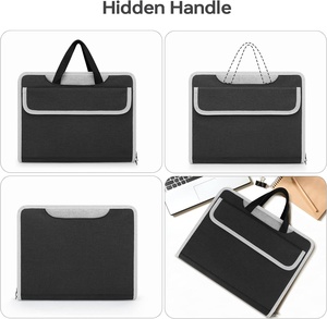 Mở rộng tập tin thư mục với xử lý di động tài liệu tổ chức Cặp tài liệu kinh doanh nộp hồ sơ túi một thư Kích thước 13 túi nhãn - Product Image 4