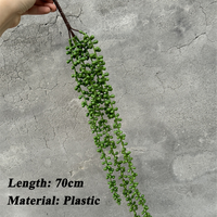 Réaliste Faux Succulent 5 Fourchette Amant Larmes 70 cm Artificielle Plante Suspendue et Fleur pour Mur Décoration de Jardin