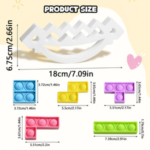 Jouet éducatif interactif pour enfants en silicone pour <span class=keywords><strong>Tetris</strong></span> Swing Stack pour construire du plaisir, âge 5-7 ans, jouet parent-enfant - Product Image 5