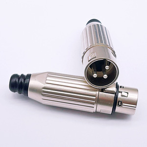 Cao cấp đầy đủ kim loại 3-pin XLR Nam Nữ jack âm thanh kết nối Microphone cắm Adapter kết nối - Product Image 3