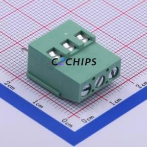 JL129-50003G01 Screw Terminal Block Through hole Component (THT),P=5mm Connector 1x3P 5mm Green Through Hole - Product Image 1