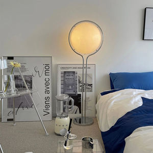 Lampada da Terra Nordica Moderna Minimalista per <span class=keywords><strong>Soggiorno</strong></span> e Camera da Letto, in Metallo e Acrilico, LED di Alta Qualità, Nuovo Design Stabile Orbit Chrome - Product Image 4