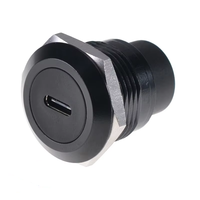 Módulo Tipo-C, Conector Hembra Circular Tipo D, Extensión de Red de Datos, Interfaz de Transmisión de Red, Instalación en Panel, Protección contra el Polvo