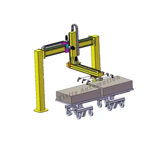 Palletizador de borracha dupla de colunas, controlador totalmente automático da porta da borracha, máquina de palletização