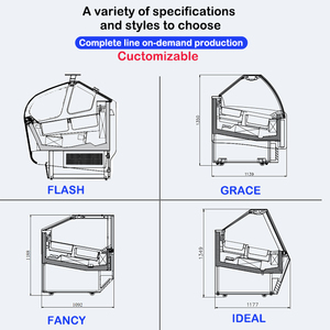 Prosky Cooling Small Counter <strong>Cake</strong> <strong>Display</strong> Fridge <strong>Open</strong> <strong>Front</strong> Cooler <strong>Display</strong> <strong>Cabinet</strong> Supermarket Gelato <strong>Display</strong> - Product Image 3