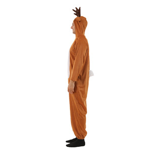 Christmas Reindeer <b>Onesie</b> Set For <b>Couples</b> Party Costume Winter Outfit Polyester Fabric - Product Image 4