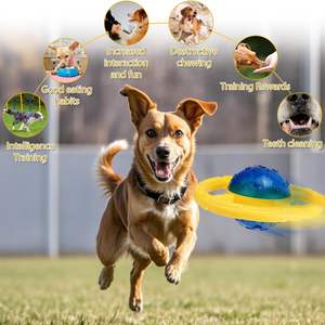 Volanti lampeggianti giocattolo Puzzle per animali domestici 3 in 1 trattamento interattivo dispensazione allenamento Doy Chew giocattoli per la pulizia dei denti - Product Image 5