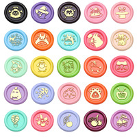 Sceau à cire de haute qualité, série de motifs de dessins animés de 15 mm, petit diable, petit gâteau, os de poisson