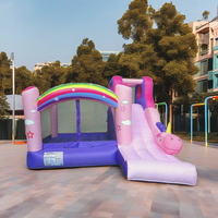 Castillo Inflable Pequeño en Oferta, Área de Juegos Interior, Tobogán Inflable, Combinado para Fiestas Infantiles, Jardín de Infancia, Inflable para Exteriores
