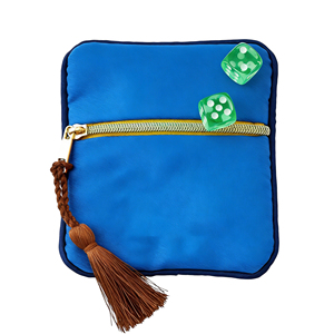 Charming <span class=keywords><strong>Navy</strong></span> Dice Bag Mahjong Nights Münz würfel Gaming Zubehör Verpackung mit <span class=keywords><strong>Navy</strong></span> Quaste - Product Image 6