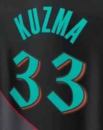 Nouveau maillot de basket-ball 2025 noir imprimé et cousu 0 Coulibaly 13 Poole 33 Kuzma Grande taille Design respirant - Product Image 3