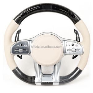 Volante de fibra de carbono y cuero para Benz AMG G63 compatible con los modelos W212 W222 W213 W205 W211 W204 CLA CLS SL500 - Product Image 6