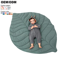 Nouveau-né bébé coton pépinière tapis oyuncak infantile doux coton lit ramper jouer gymnastique activité tapis de jeu en forme de feuille bébé tapis de jeu