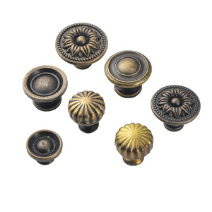 <strong>Antique</strong> Zinc Alloy Wardrobe <strong>Drawer</strong> Cabinet Door Handle with Single Hole Design - Product Image 5