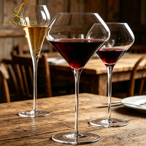 Ensemble <span class=keywords><strong>de</strong></span> verres à vin en cristal sans plomb soufflé à la main Lanques Modern, pour vin rouge, vin <span class=keywords><strong>blanc</strong></span>, passe au lave-vaisselle - Product Image 2