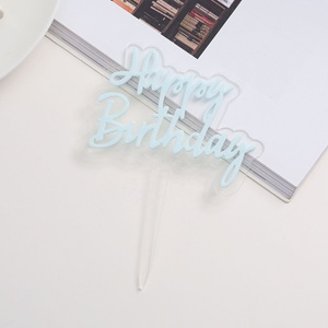 ป้ายอะคริลิคสองชั้นสำหรับตกแต่งเค้ก ตัวเลขสุขสันต์<span class=keywords><strong>วัน</strong></span><span class=keywords><strong>เกิด</strong></span>สำหรับงานปาร์ตี้ - Product Image 4