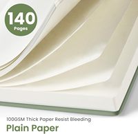Cuaderno de Papel sin Líneas, Diario en Blanco para Escritura Diaria