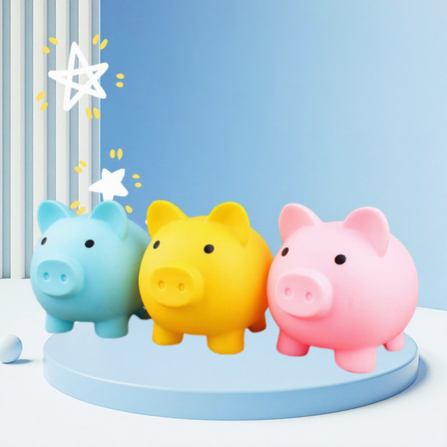 Cartoon Piggy Bank Money Boxes Pig Shaped Small Storage Unbreakable Plastic Toys Home Decor Money Saving Box for Children's Gift