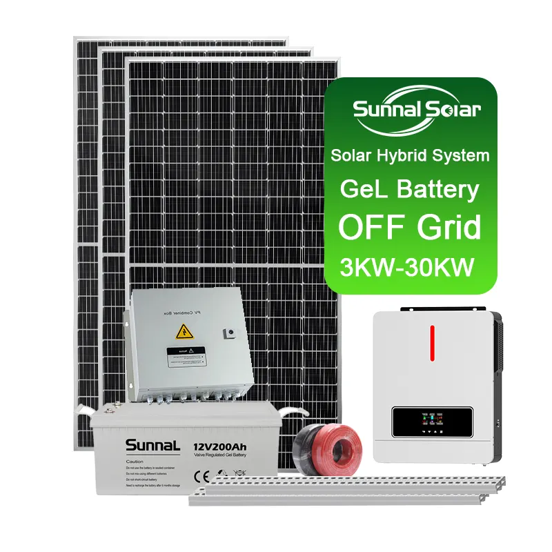 5000 Watt 10000 Watt 20000 Watt Full Whole House Monocrystalline Solar Panel Powered Electrical System For Home 10Kw Kit