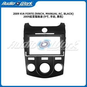 Mejor valorado y precio de fábrica - Marco de radio para coche negro de 9 pulgadas para <span class=keywords><strong>Kia</strong></span> Forte 2009 con aire acondicionado manual - Product Image 2