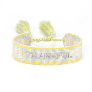 Bracelet brodé avec motif de texte personnalisé pour cadeau de mariage, bijoux de fête - Product Image 3