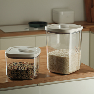 Thực Phẩm Lưu Trữ <span class=keywords><strong>Container</strong></span> 5 <span class=keywords><strong>Kg</strong></span> 10 <span class=keywords><strong>Kg</strong></span> Rõ Ràng Pet Bột Ngũ Cốc Thực Phẩm Khô Kín Lưu Trữ Tổ Chức Với Pop up Nắp Đo Scoop - Product Image 4