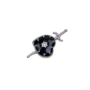 Componentes de Joyería Barroca en Forma de Corazón Grande, Perforación de Espada, Versátiles, Hechos a Mano, Plata S925 - Product Image 5