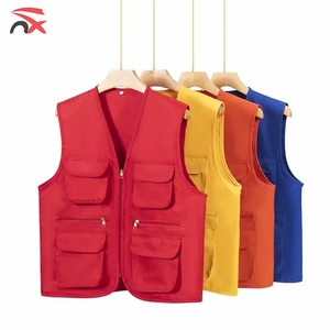 Gilet en polyester personnalisé à logo, multi-poches, sans manches, en maille, pour le <span class=keywords><strong>travail</strong></span> et les activités <span class=keywords><strong>de</strong></span> bénévoles – Vente en gros à prix réduit - Product Image 2