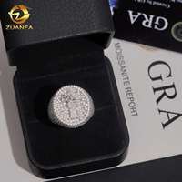 Nouveau stock Bague pour homme style Hip Hop Iced Out en Argent sterling 925 avec Moissanite D VVS, modèle Rim Reaper, pour rappeur