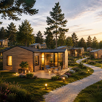 Maison Modulaire Préfabriquée à un Étage avec Toit Incliné et Finitions Personnalisables pour Développements Résidentiels