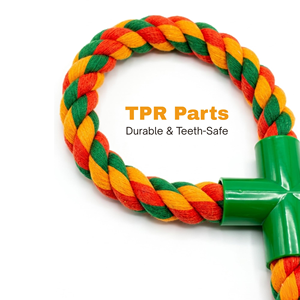 Jouet à mâcher pour chien en corde de coton multi-nœuds, corde à tirer tressée, jouet interactif durable pour la dentition des chiens de taille moyenne et grande, jouet à mâcher pour animaux de compagnie - Product Image 4