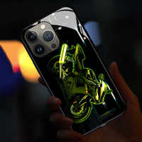 Vente chaude 2025 Smartphones veilleuse coque de téléphone musique intelligente contrôle du son clignotant coque de téléphone