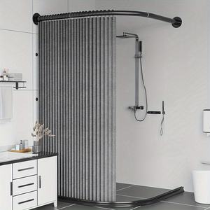 <span class=keywords><strong>Rideau</strong></span> <span class=keywords><strong>de</strong></span> <span class=keywords><strong>douche</strong></span> pliable imperméable en lin personnalisé avec fermeture magnétique double face - Product Image 1