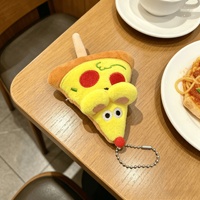 Porte-clés en peluche souris pizza virale, amusant, en forme de nourriture, pour TikTok, breloque de sac à dos, mignonne poupée en peluche souris, décoration suspendue, cadeau pour enfants, États-Unis