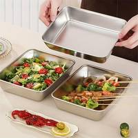 Boîte à légumes en acier inoxydable micro-ondable et portable pour réfrigérateur Hot Pot Boîte de pique-nique de cuisson en plein air avec couvercle
