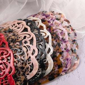 Hollow Out Women Fork <span class=keywords><strong>Flamenco</strong></span> Estilo español Acetato Peines para el cabello Insertar estilo Peines para la decoración del cabello - Product Image 2