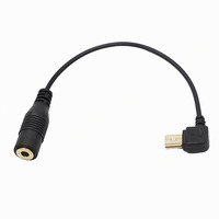Câble adaptateur audio Micro USB mâle à angle droit vers femelle 3,5 mm, connecteur de microphone externe pour caméra d'action