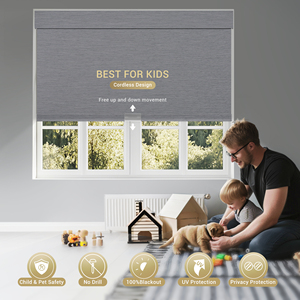 Zhenpin không có khoan không có công cụ con lăn Màu màn không dây dừng miễn phí rèm cuốn cho cửa sổ trong nhà văn phòng nhà phòng ngủ nhà bếp - Product Image 3