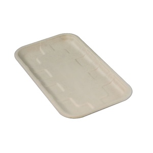 Compostable hải sản khay BBQ chất lượng tốt Trắng/<span class=keywords><strong>unbleached</strong></span> mía - Product Image 2