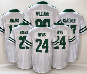 Camiseta de Fútbol de Poliéster Blanca y Verde con Estampado, Nombre y Número Personalizados, Manga Corta, Ropa Deportiva de Equipo - Product Image 1