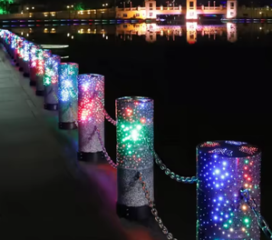 Bolardos Luminosos Anticolisión con Iluminación LED para Tráfico Vial, Barreras <span class=keywords><strong>de</strong></span> Granito Natural para Estacionamientos y Entradas <span class=keywords><strong>de</strong></span> Vehículos - Product Image 4