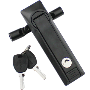 <span class=keywords><strong>Cerradura</strong></span> de manija oscilante de tres <span class=keywords><strong>puntos</strong></span> SK1-LG2 negra duradera con llave y panel de empuje de 90 grados para equipos de gabinetes eléctricos - Product Image 1