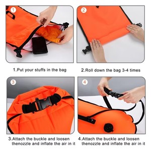 Boya Inflable para Natación, Bolsa Impermeable <span class=keywords><strong>de</strong></span> PVC con Doble Cámara <span class=keywords><strong>de</strong></span> Aire y Cinturón para Deportes Acuáticos - Product Image 5