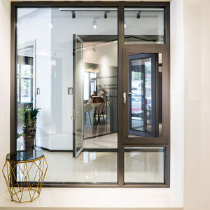 Aluminum #65 Grey 2.0mm Both Open Thermal Break 6mm +12A+6mm Double Tempered Glass Casement Window - Product Image 1