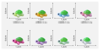 Miniature 3D Kawaii résine poupée plage mer océan sable Animal bricolage Mini tortue Mini figurines pour sac aveugle Surprise chance bébé jouets