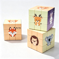 Porte-clés cube magique 3-en-1 personnalisable au design classique 3.5 5.7 17, ensemble de cubes de puzzle pour logo personnalisé